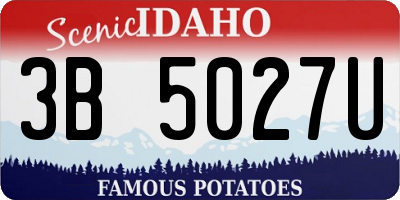 ID license plate 3B5027U
