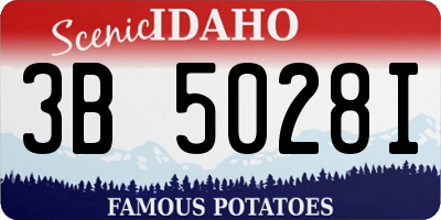 ID license plate 3B5028I