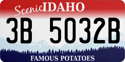 ID license plate 3B5032B
