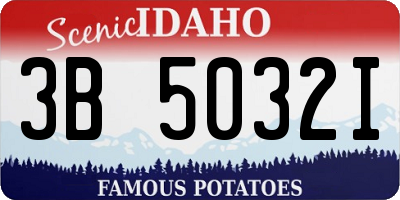 ID license plate 3B5032I