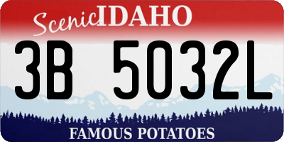 ID license plate 3B5032L