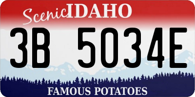 ID license plate 3B5034E