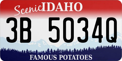ID license plate 3B5034Q