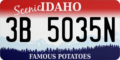 ID license plate 3B5035N