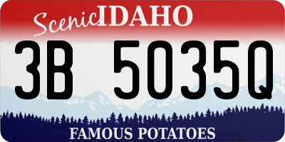 ID license plate 3B5035Q