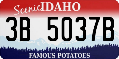 ID license plate 3B5037B