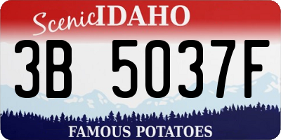 ID license plate 3B5037F