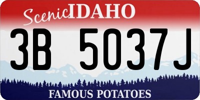ID license plate 3B5037J