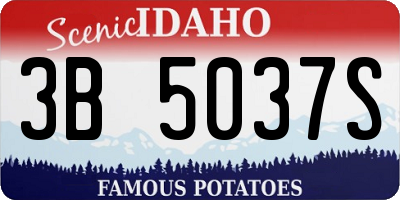 ID license plate 3B5037S