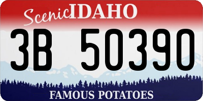 ID license plate 3B5039O