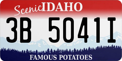 ID license plate 3B5041I