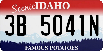ID license plate 3B5041N