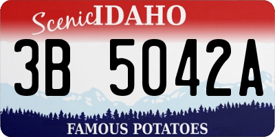 ID license plate 3B5042A