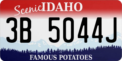 ID license plate 3B5044J