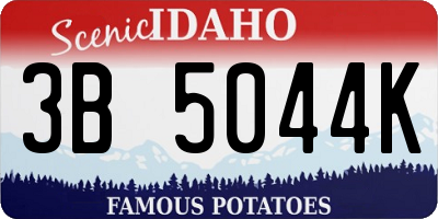 ID license plate 3B5044K