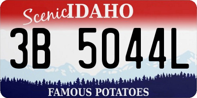 ID license plate 3B5044L