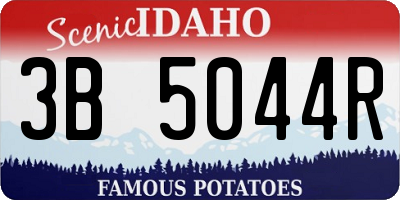 ID license plate 3B5044R