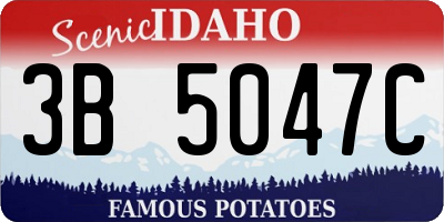 ID license plate 3B5047C