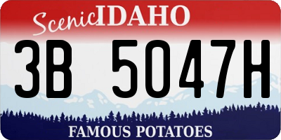 ID license plate 3B5047H