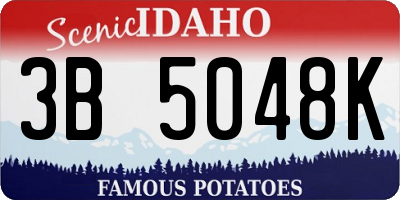 ID license plate 3B5048K