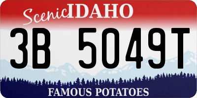 ID license plate 3B5049T