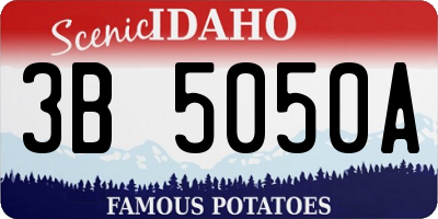 ID license plate 3B5050A