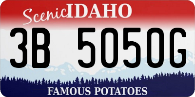 ID license plate 3B5050G
