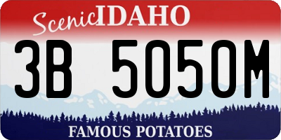 ID license plate 3B5050M