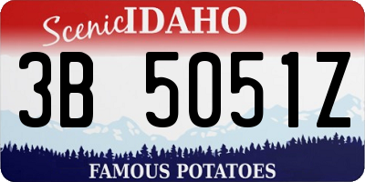 ID license plate 3B5051Z