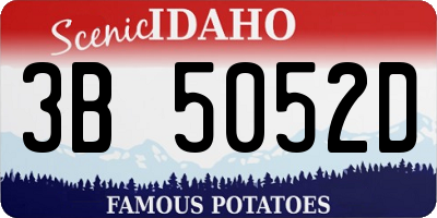 ID license plate 3B5052D