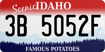 ID license plate 3B5052F