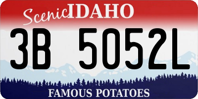ID license plate 3B5052L