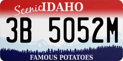 ID license plate 3B5052M
