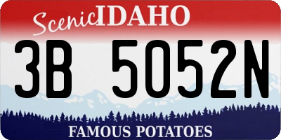 ID license plate 3B5052N