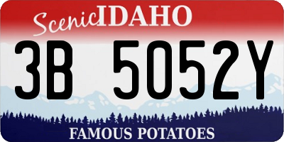 ID license plate 3B5052Y