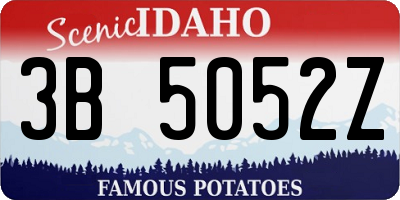 ID license plate 3B5052Z