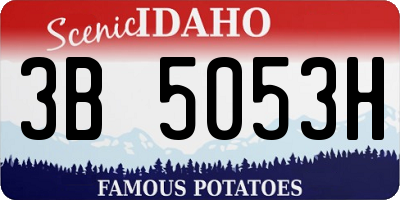 ID license plate 3B5053H