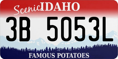 ID license plate 3B5053L