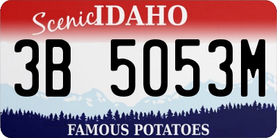 ID license plate 3B5053M