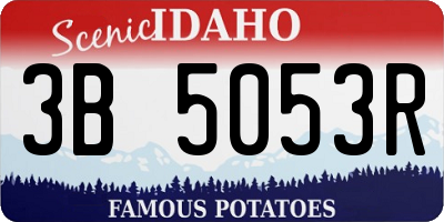 ID license plate 3B5053R