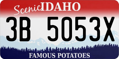 ID license plate 3B5053X