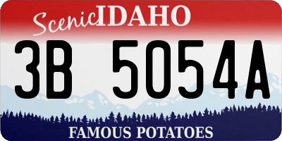 ID license plate 3B5054A
