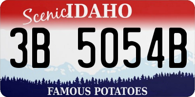 ID license plate 3B5054B