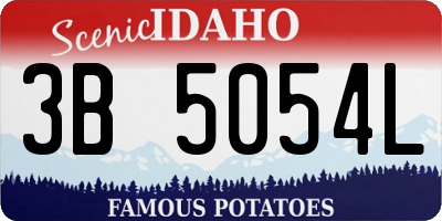 ID license plate 3B5054L