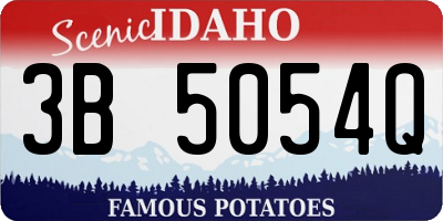 ID license plate 3B5054Q
