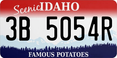 ID license plate 3B5054R