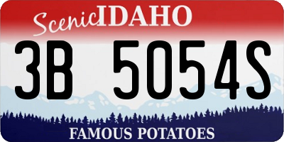 ID license plate 3B5054S
