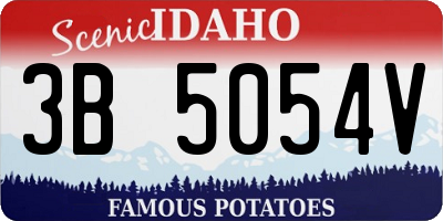 ID license plate 3B5054V