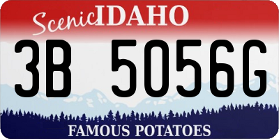 ID license plate 3B5056G