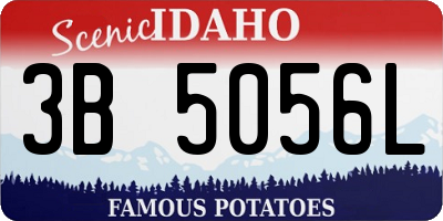 ID license plate 3B5056L